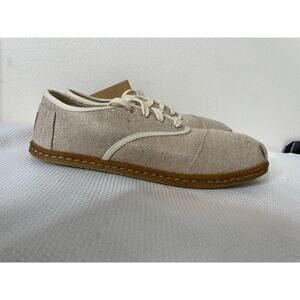 Toms Womens Corones Natural Metallic Woven Shoes Gold Size 9.5 Venice Collection